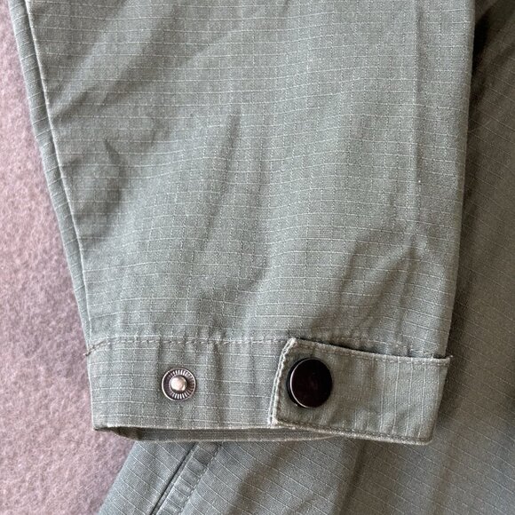 Plenty Humanwear Terence Snaps Shirt Mens M Green Ripstop Workwear Outdoor Coat - Picture 4 of 16